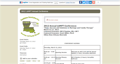 Desktop Screenshot of lamft-conference-2012.ezregister.com