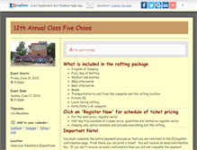 Tablet Screenshot of classfivechaos2012.ezregister.com
